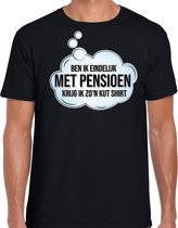 Ben ik eindelijk met pensioen cadeau t-shirt / shirt - zwart - voor heren - kado shirt / outfit / pensioen / VUT / kleding S