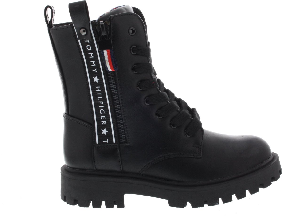 Tommy Hilfiger meisjes veterboot - Zwart - Maat 37 | bol.com