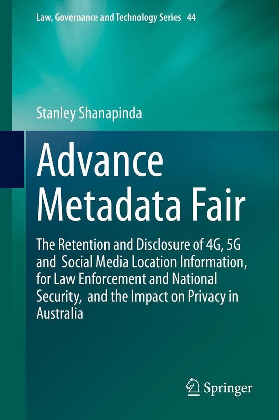 Law, Governance and Technology Series 44 - Advance Metadata  ... - cover