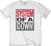 System Of A Down - Triple Stack Box Heren T-shirt - S - Wit