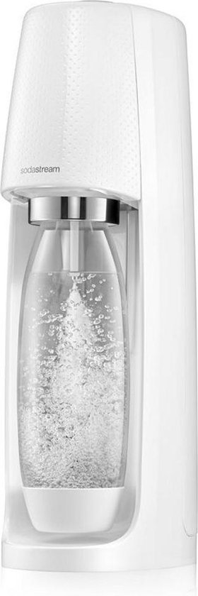 Sodastream Spirit Bruiswatertoestel + 60L CO2 Cilinder en Fles 1L Wit