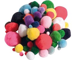 Pompons | Zak Ã  100 stuks | Assorti