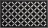 Relaxdays deurmat rubber - buitenmat - schoonloopmat - snijdbaar - 75 x 45 cm - zwart