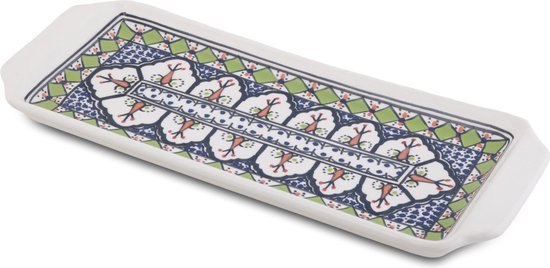 Bol à gâteau Azis bol de service fait main 35 x 14 cm vert orange | CP.AZ.30 | Plats & Déco