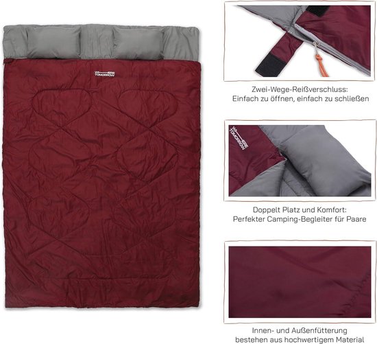 Mummieslaapzak - outdoor slaapzak - 230 x 80 cm - incl. tas verpakt - verschillende kleuren van CampGuru — afbeelding 5