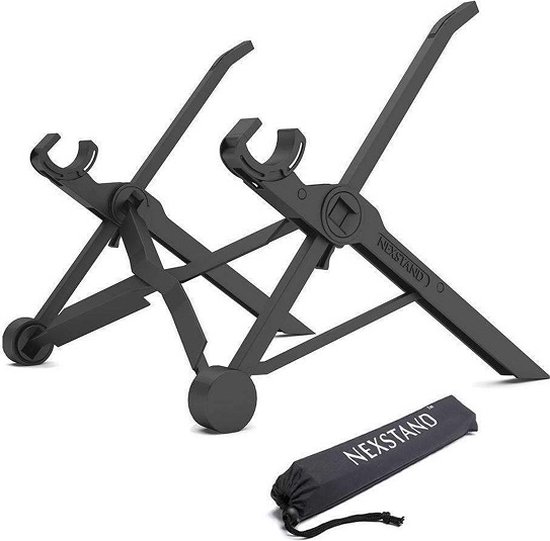 Nexstand K2 laptop standaard - Zwart - Ergonomisch werken -  Verstelbaar in 8 standen - Makkelijk opvouwbaar