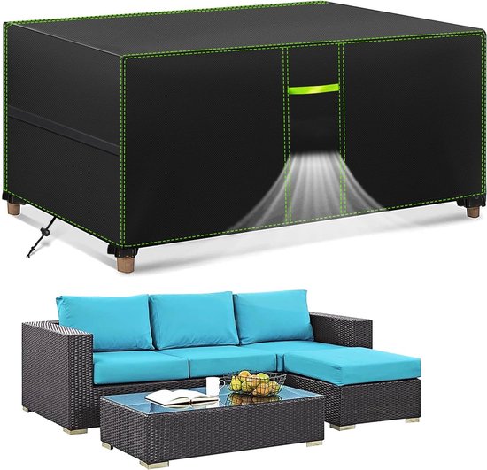 Housse De Jardin FORTRY - Protection Meubles 242x162x100 Cm - Imperméable Et Respirante