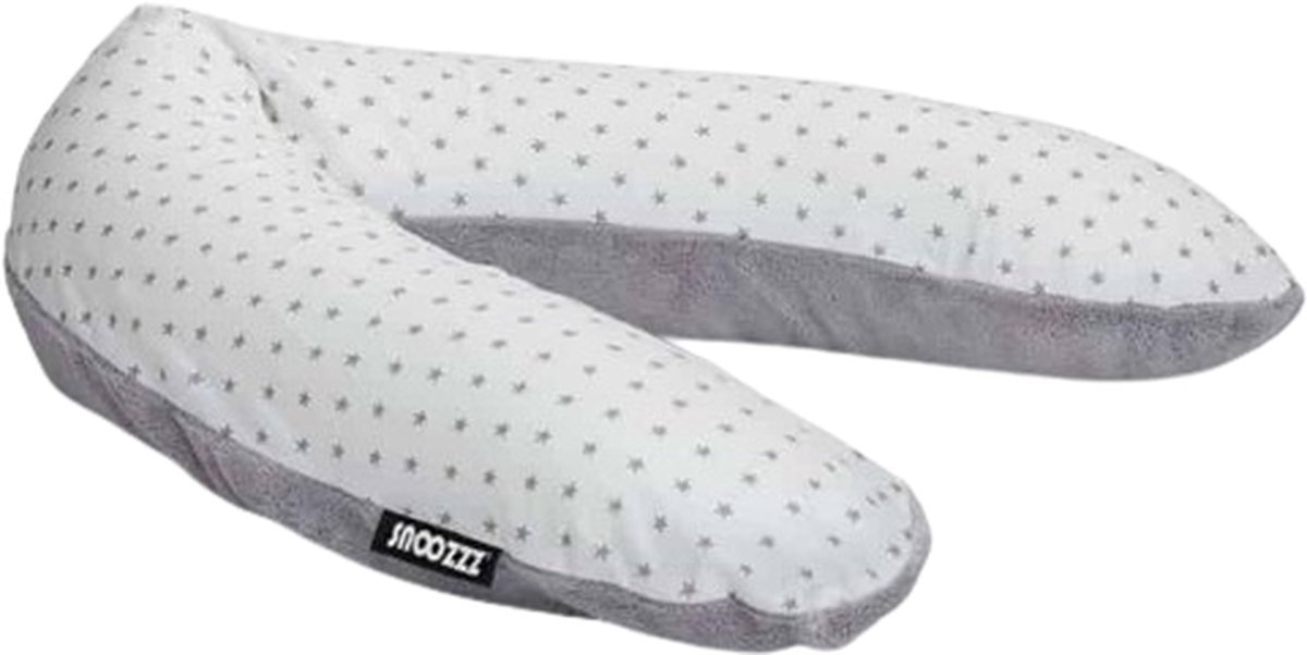 Goedkoopste Snoozzz Zwangerschapskussen Zijslaapkussen Lichaamskussen Premium kwaliteit - 185 cm - microparel vulling- luxe draagtas - afneembare hoes van zachte teddy met katoen - Mini Ster Teddy