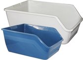 Pawise Kattenbak open met hoge rand Large - Extra hoog - L61xB45xH26 cm - Wit