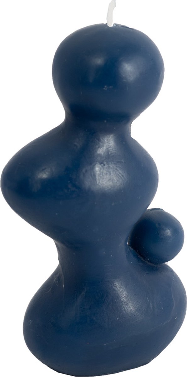 HomeBound by KY | Kaars organisch blauw | 8,5x5x15cm | figuurkaars organisch