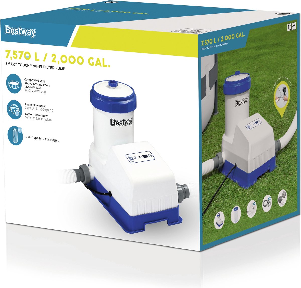 Bestway Cartridge filterpomp met wifi - 7,5 m³/u