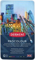 Derwent Procolour Professionele kleurpotloden set - 12 stuks