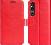 Sony Xperia 1 VI Hoesje - MobyDefend Wallet Book Case (Sluiting Achterkant) - Rood - GSM Hoesje - Telefoonhoesje Geschikt Voor Sony Xperia 1 VI