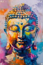 Affiche jardin Bouddha - Affiche jardin Religion - Posters de jardin Peinture - Décoration clôture - Poster jardin - Décoration Jardin décoration murale poster jardin 60x90 cm