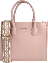 Flora & Co - trendy shopper - handtas - fashion riem - roze