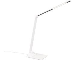 LED Bureaulamp - Torna Straus - 6.5W - Aanpasbare Kleur - Dimbaar - Rechthoek - Mat Wit - Metaal