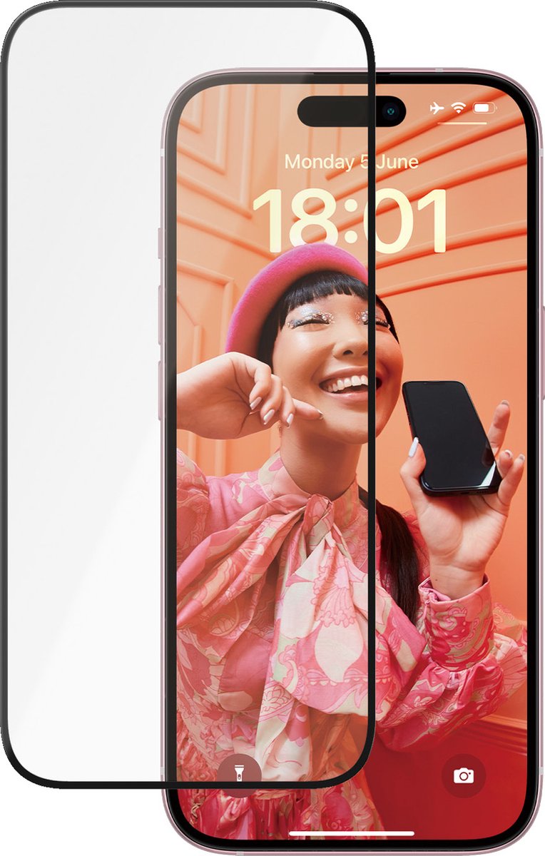 PanzerGlass Serie - iPhone 15 - Gehard Glas - 9H - Oleofobische Coating - Volledige Dekking
