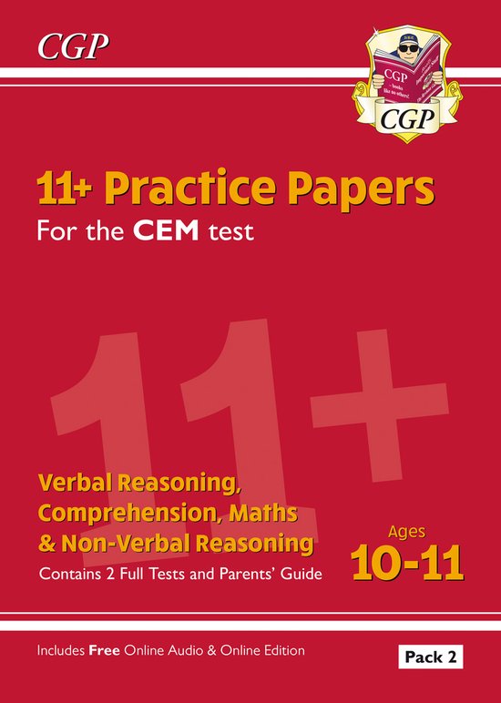 11+ CEM Practice Papers: Ages 10-11 - Pack 2 (with Parents'  ... - cover