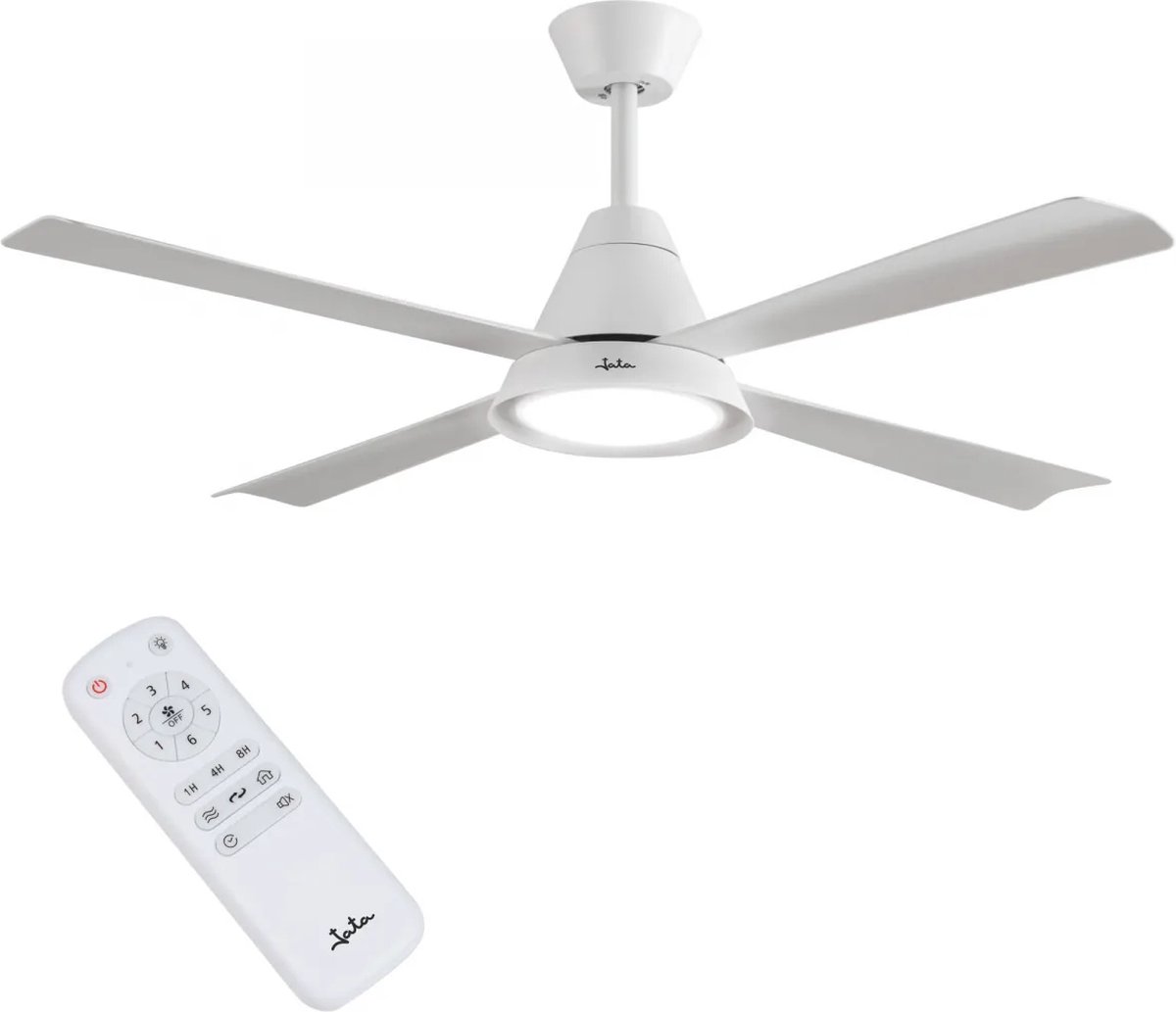 JATA JVTE4235 plafondventilator met verlichting - tot 30m2 - timer - 3 lichtinstellingen - afstandsbediening - Wit
