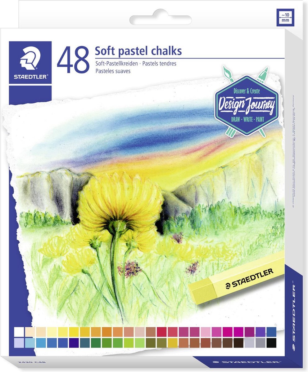 STAEDTLER Design Journey - zacht pastelkrijt - set 48 st
