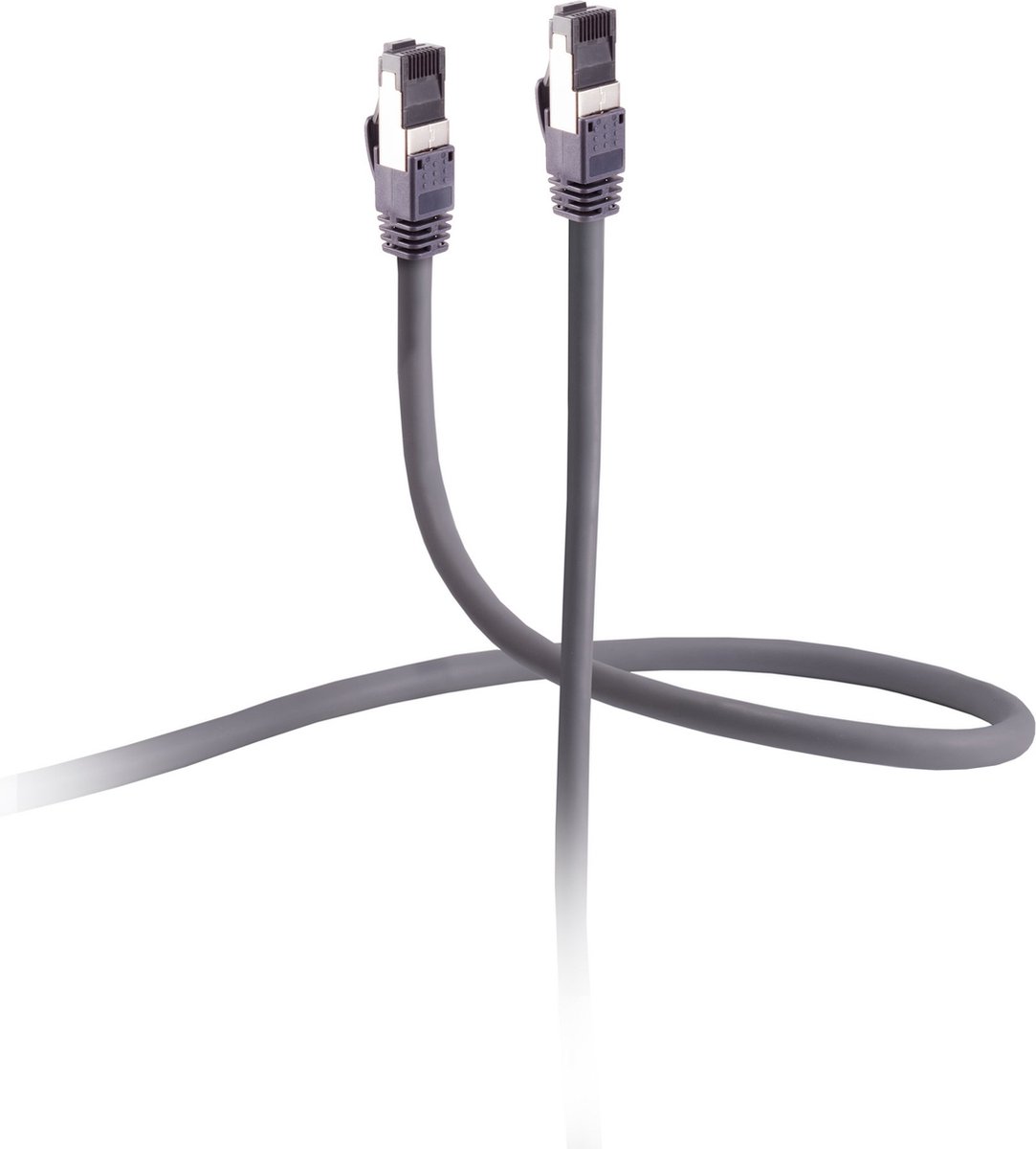 Flexline®-Patchkabel cat. 6A Armored (Trittfest), U/FTP, grau, 0,5m