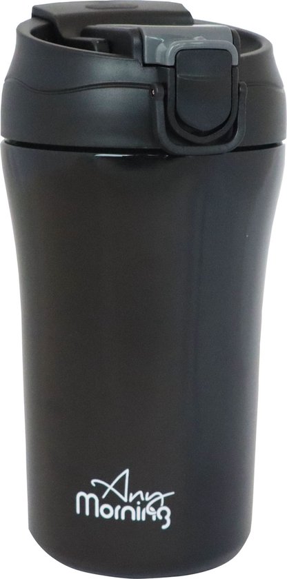 Tasse de voyage à deux bouches Any Morning, Zwart