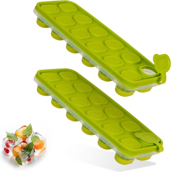 Souper Cubes 1-Cup Extra Large Silicone Freezing Tray Met Deksel Maakt 4 Perfecte Porties 1 Cup Vries Soep Broth Of Saus
