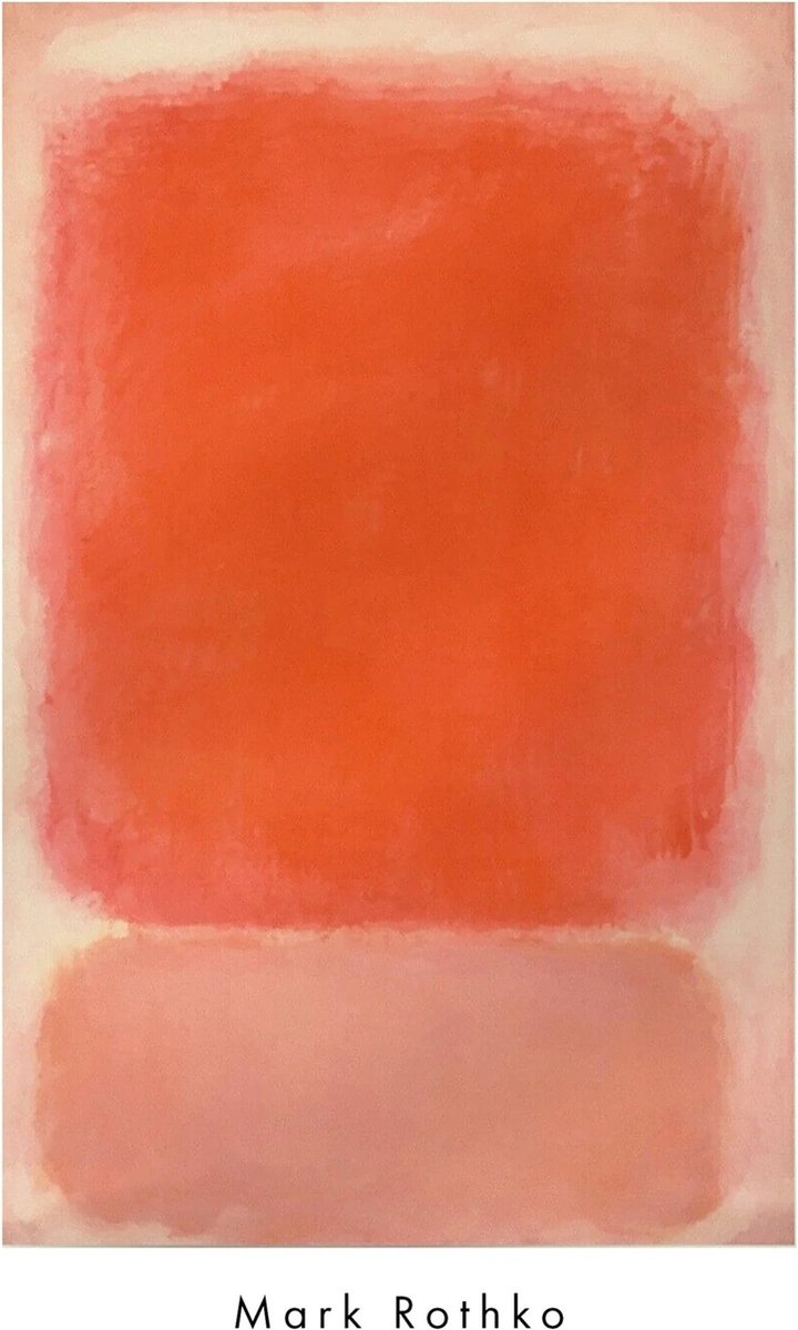 PGM Kunstdruk Mark Rothko Red and Pink on Pink 1953 55,5x81,5cm Divers