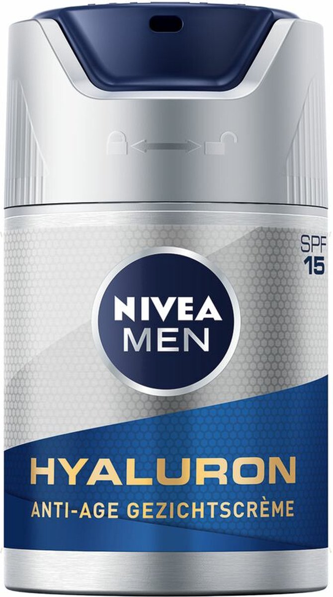 NIVEA Men Anti-Age Hyaluron Gezichtcrème SPF 15 - 6 x 50 ml - Voordeelverpakking
