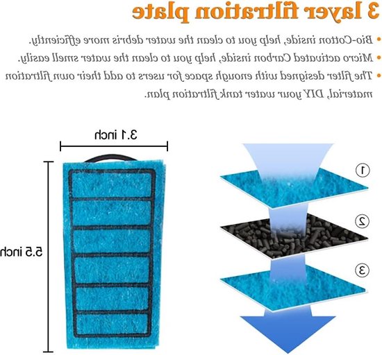 Foto: Interne filter 3 tot 15 gallons voor schildpad tank filtratie aquarium