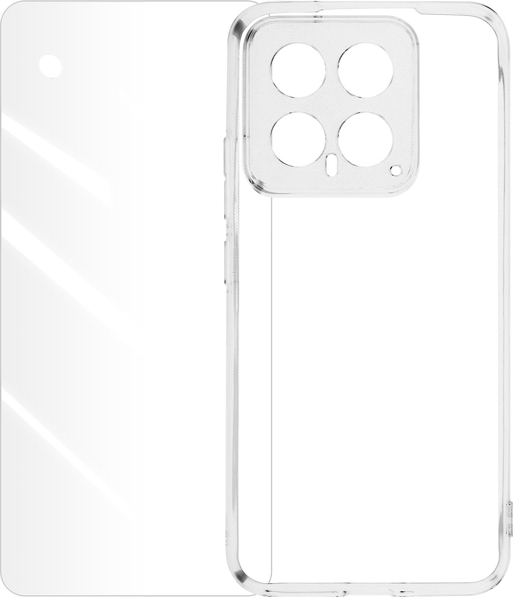 Avizar Beschermingskit Geschikt voor Xiaomi 14 - Integrale bescherming, Transparant