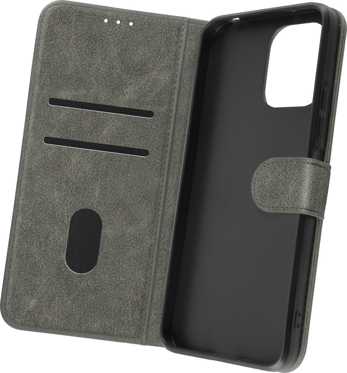 Avizar Foliohoes Geschikt voor Xiaomi Redmi 12 Portfolio en video-ondersteuning, Grijs