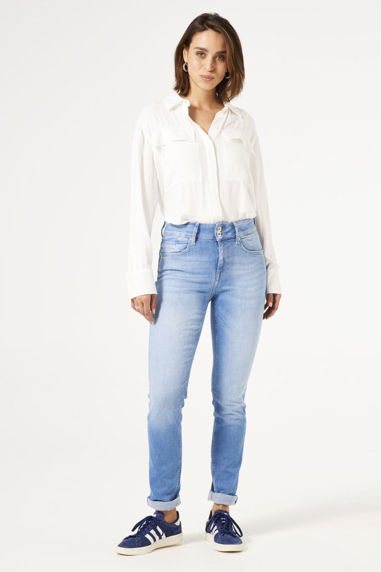 GARCIA Caro Curved Dames Slim Fit Jeans Blauw