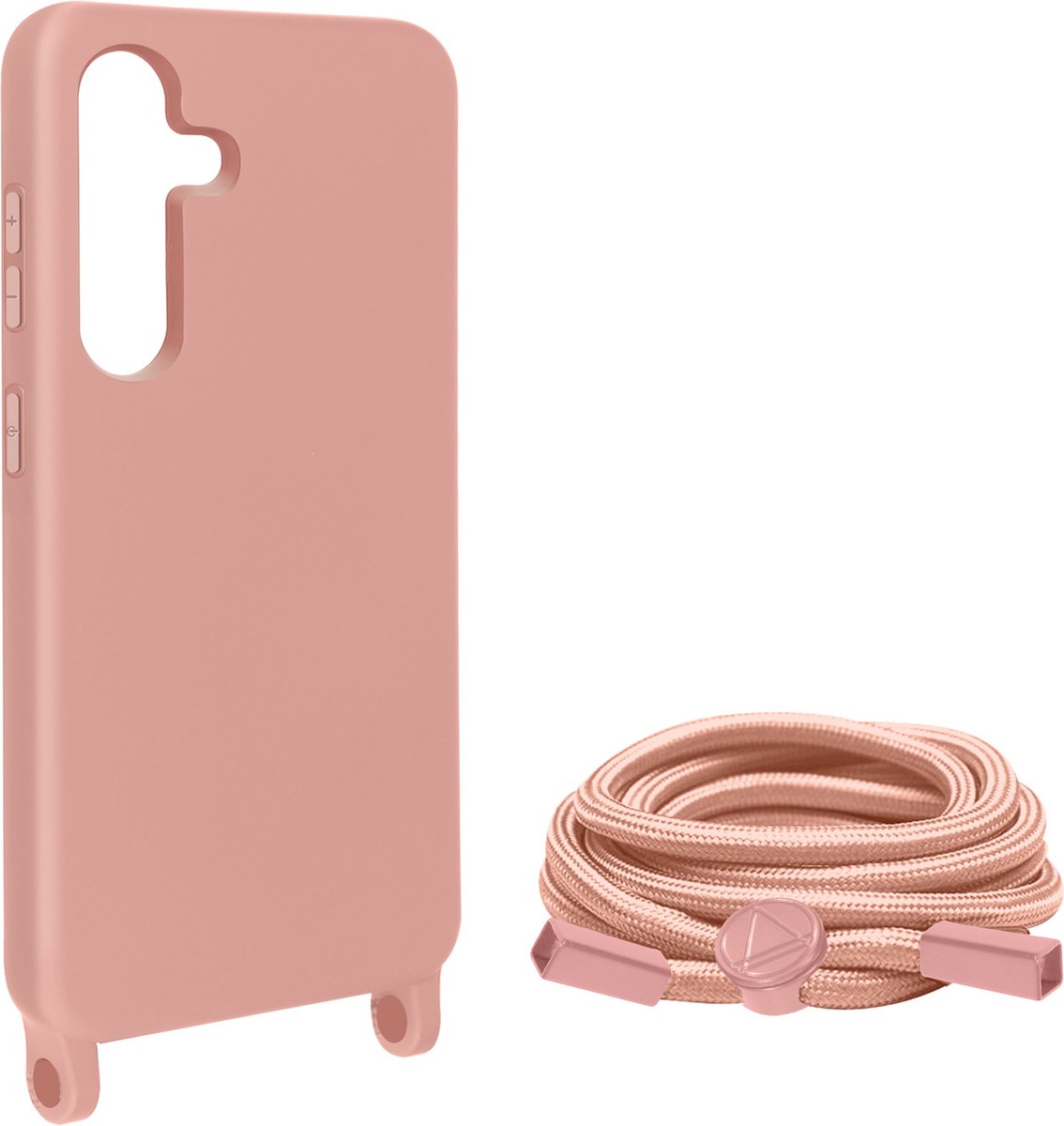 Avizar Koordhoesje Geschikt voor Samsung Galaxy S24 Plus Corda serie, Lichtroze