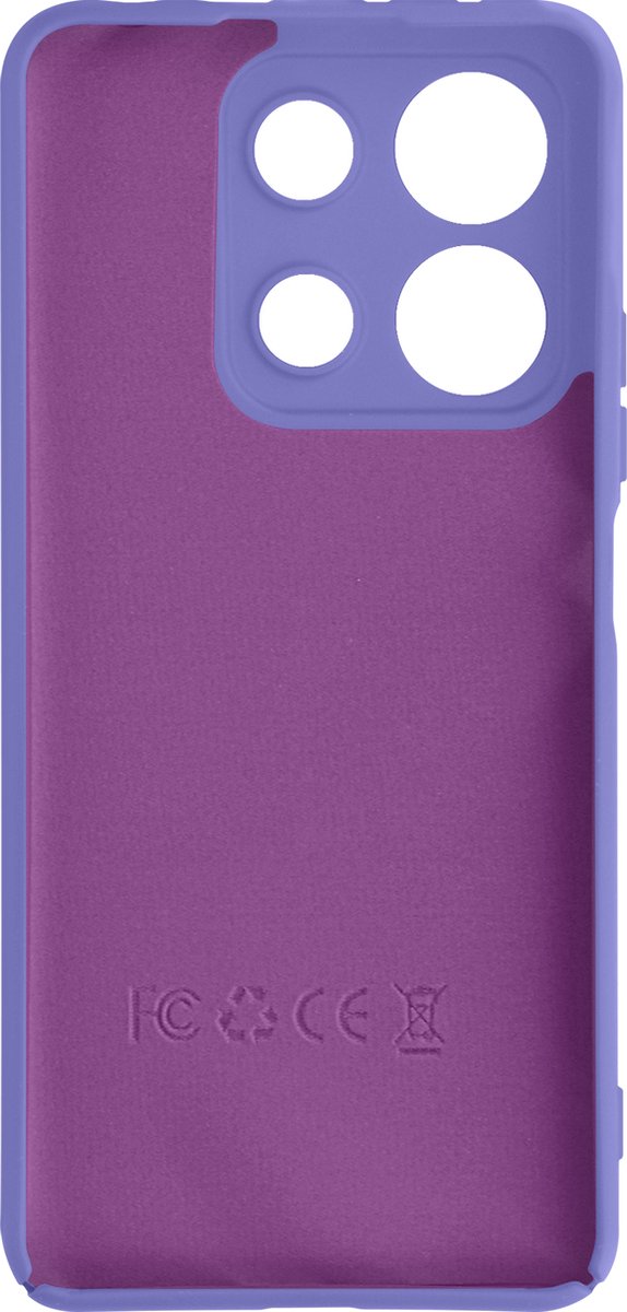 Avizar Hoes Geschikt voor Xiaomi Redmi Note 13 Pro 4G Halfstijve zachte aanraking, Paars