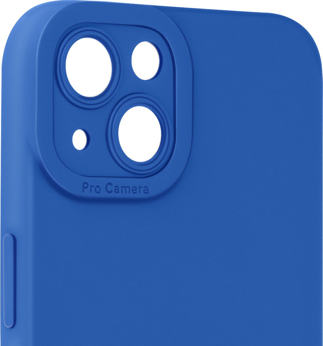 Avizar Hoes Geschikt voor iPhone 13 Mat Beschermde Camera, Blauw