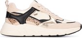 Posh by Poelman CARO Sneaker pour Femme - Beige avec combinaison - taille 38