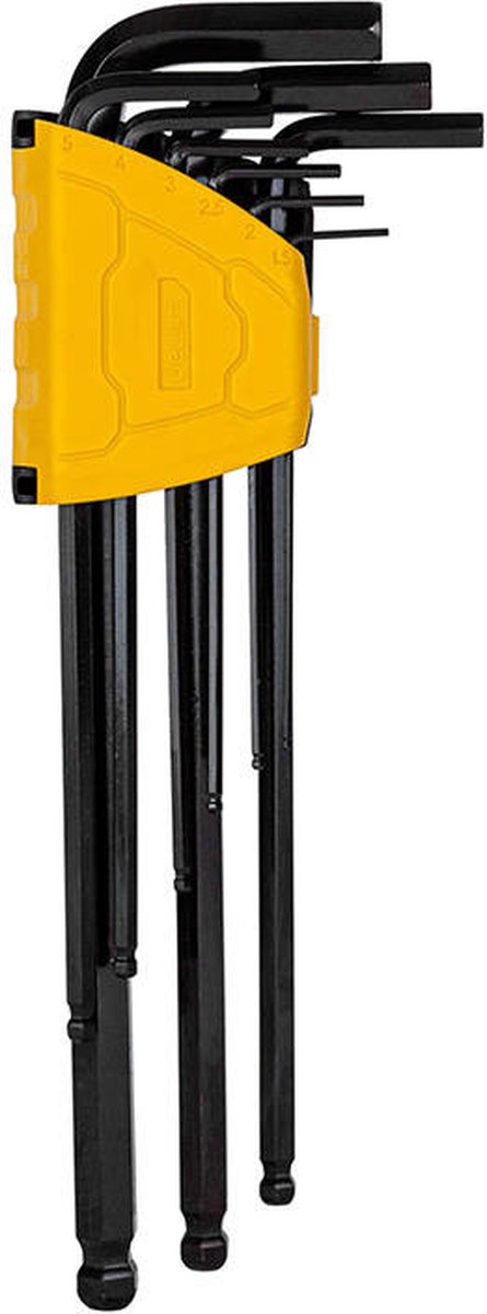 Deli Extra Lange Kogelkop Inbussleutelset 1.5-10mm 9 stuks [Gereedschap - Tools EDL232309H] (Zwart)