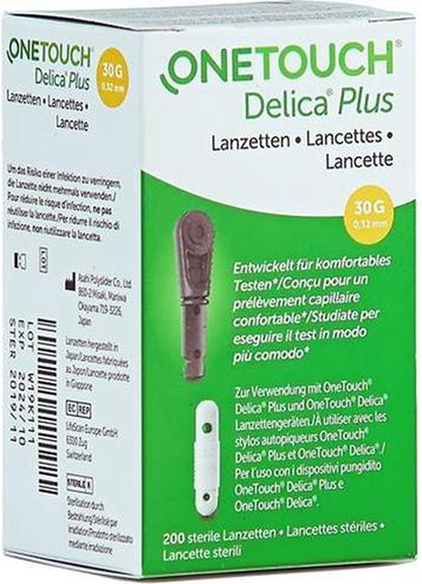 Goedkoopste One Touch Delica Plus Lancetten 200 stuks