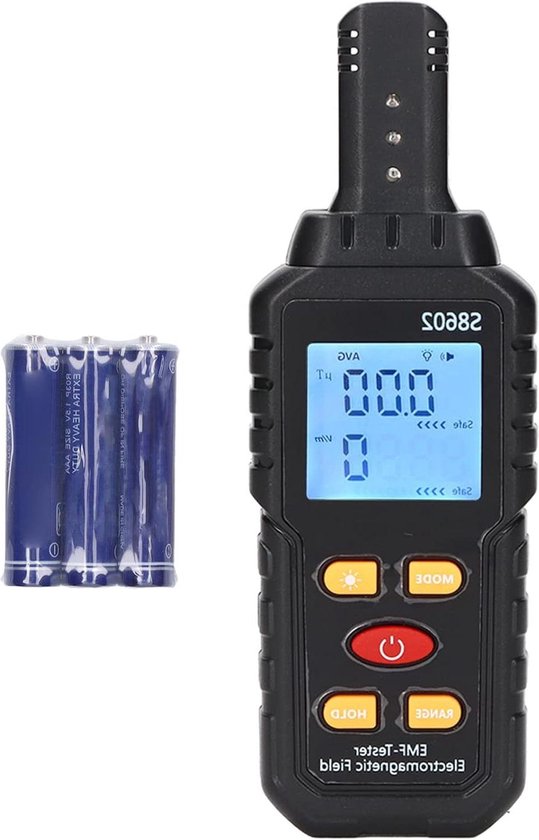 Foto: Elektromagnetische stralingstester magnetische veldmeter met digitaal display geigerteller voor beta gamma x ray test handheld stralingsdetector