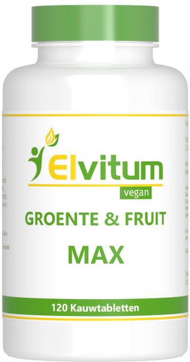 Elvitum Groente en fruit max 120 Kauwtabletten