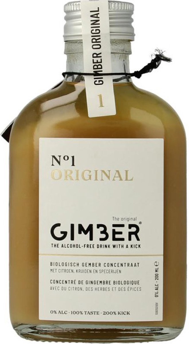 GIMBER Biologisch gemberconcentraat | 200 ml | alcoholvrije biologische  drank van... | bol
