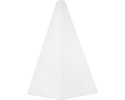 Piepschuim vorm/figuur - piramide - wit - H20 cm - hobby/knutsel materialen