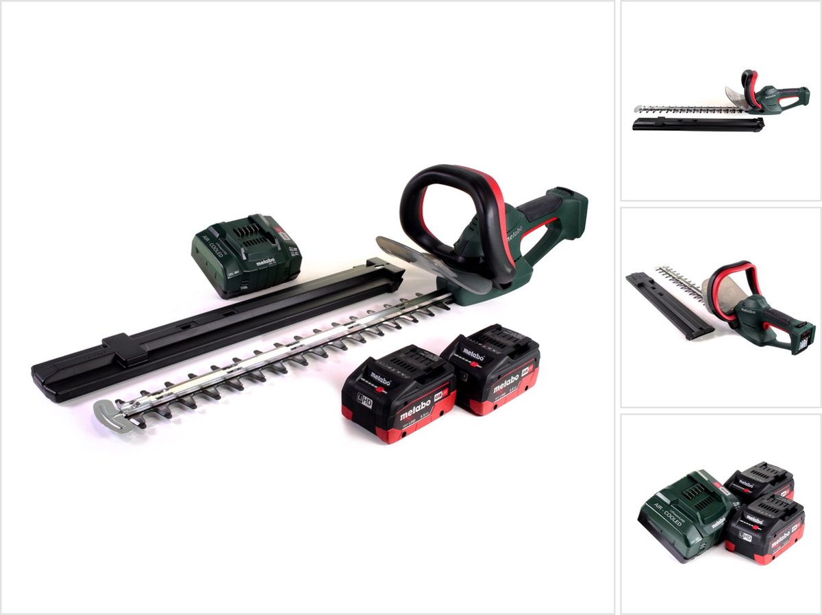 Metabo AHS 18-55 V accu heggenschaar 18V 53cm + 2x accu 5.5Ah + lader