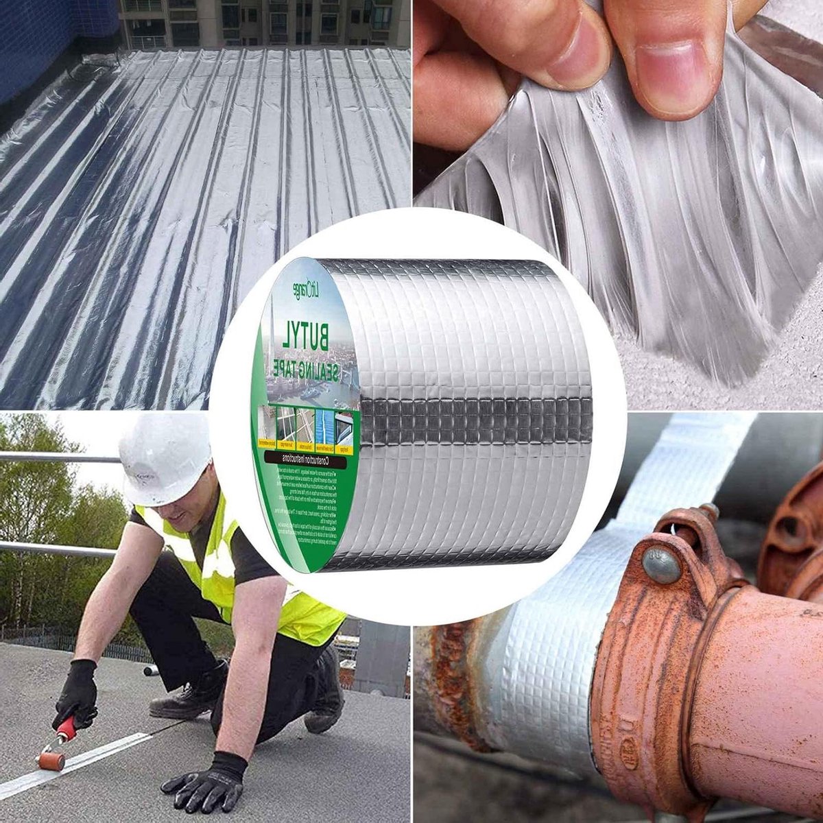 4 inch Breedte x 16ft Waterdichte Patch Seal Butyl Tape RV Rubber Dak Knipperende Tape Muur Pijp Schoorsteen Dak Boot Reparatie Sterke Lijm