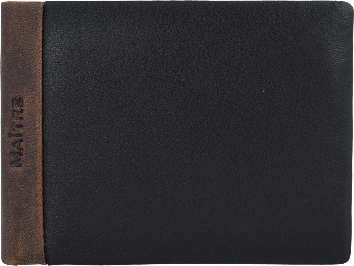 Maître Bundenbach Portemonnee Leer 10,5 cm - Jongens - Horizontaal - dark brown
