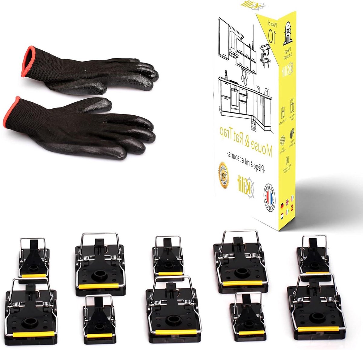 Muizen- en rattenvoet mixset natuurlijke muizenval zonder ultrasoon geluid inclusief geschenken + (10 stuks)