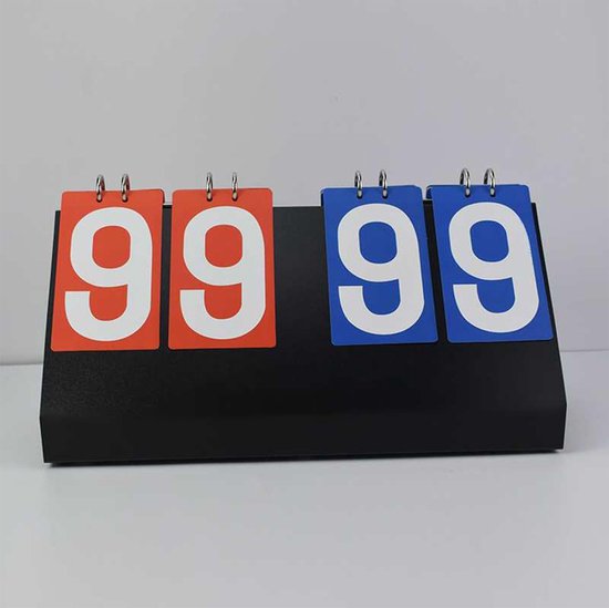 alouweekuky 4-cijferig draagbaar flip-displaybord, sport puntenbord