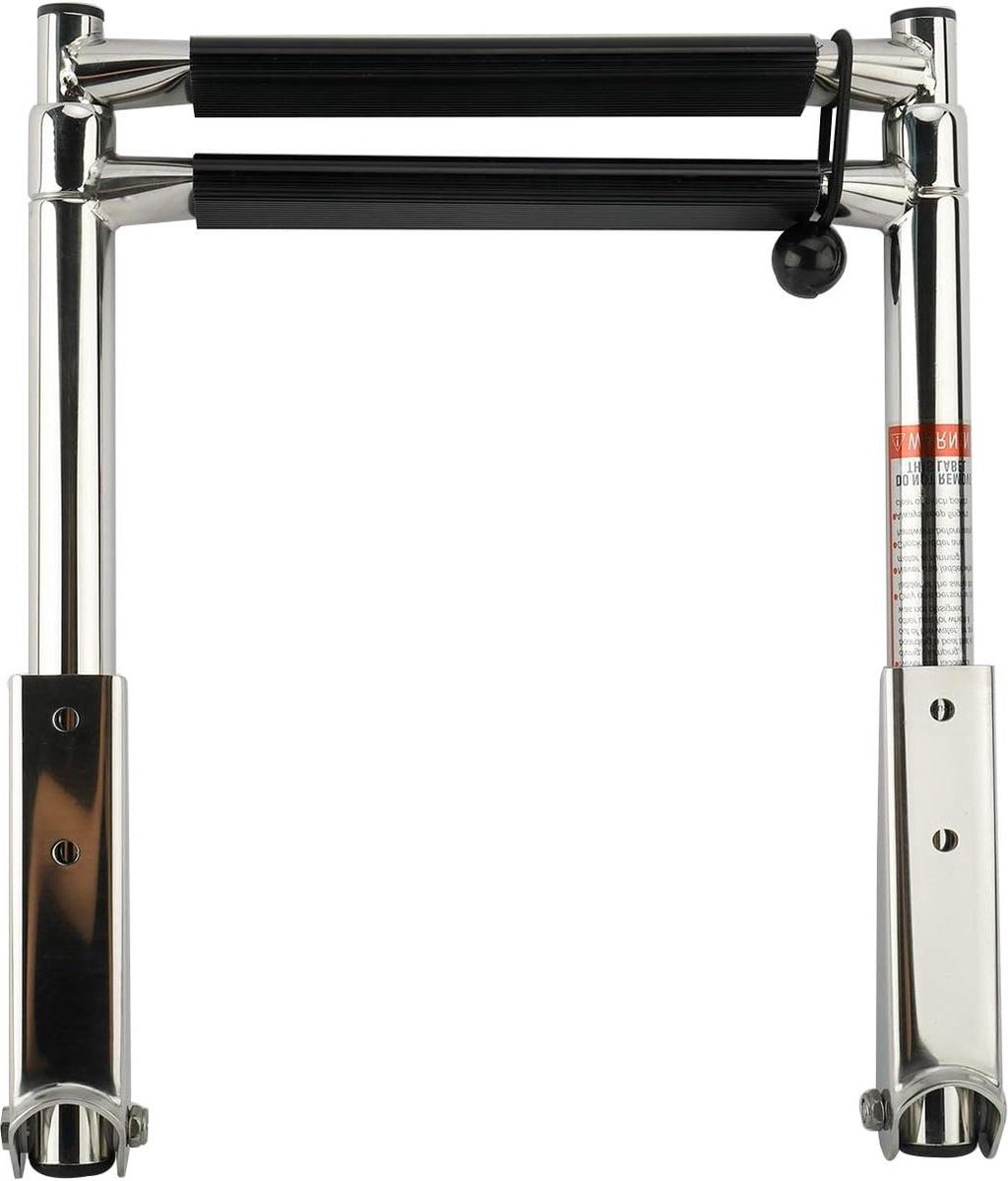 Roestvrijstalen Telescopische Bootladder Antislip Zwembadladder 2 Treden telescopische ladder