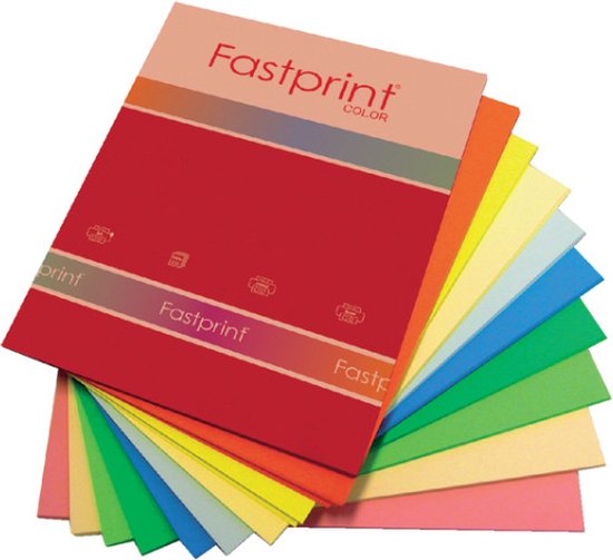 Papier copie Fastprint A4 80gr 10 couleurs x25 feuilles 250 feuilles - 10 pièces